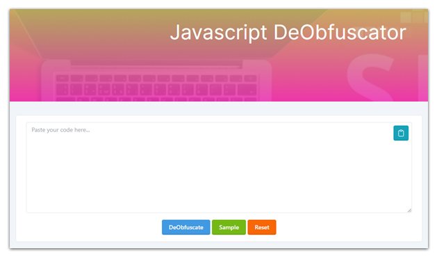 Javascript DeObfuscator - Webseotooles